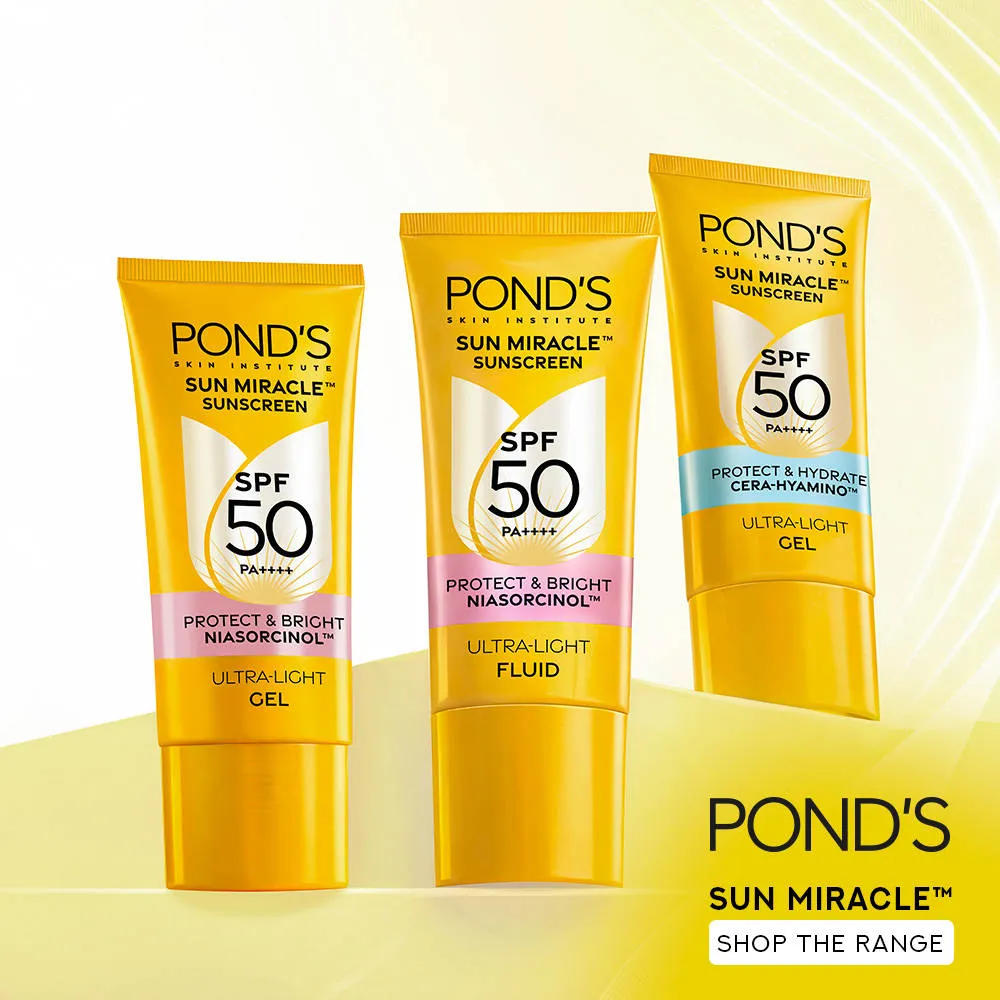 Pond's POND’S Sun Miracle SPF 50 PA+++ Crème Gel Sunscreen - Protect & Bright, With Niacinamide