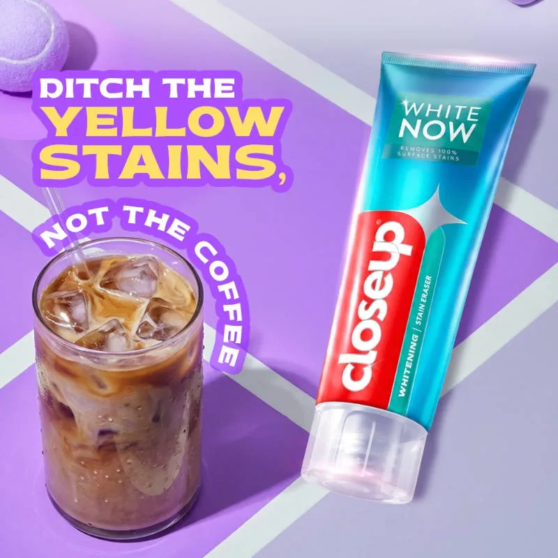 Close Up Closeup White Now Stain Eraser Toothpaste