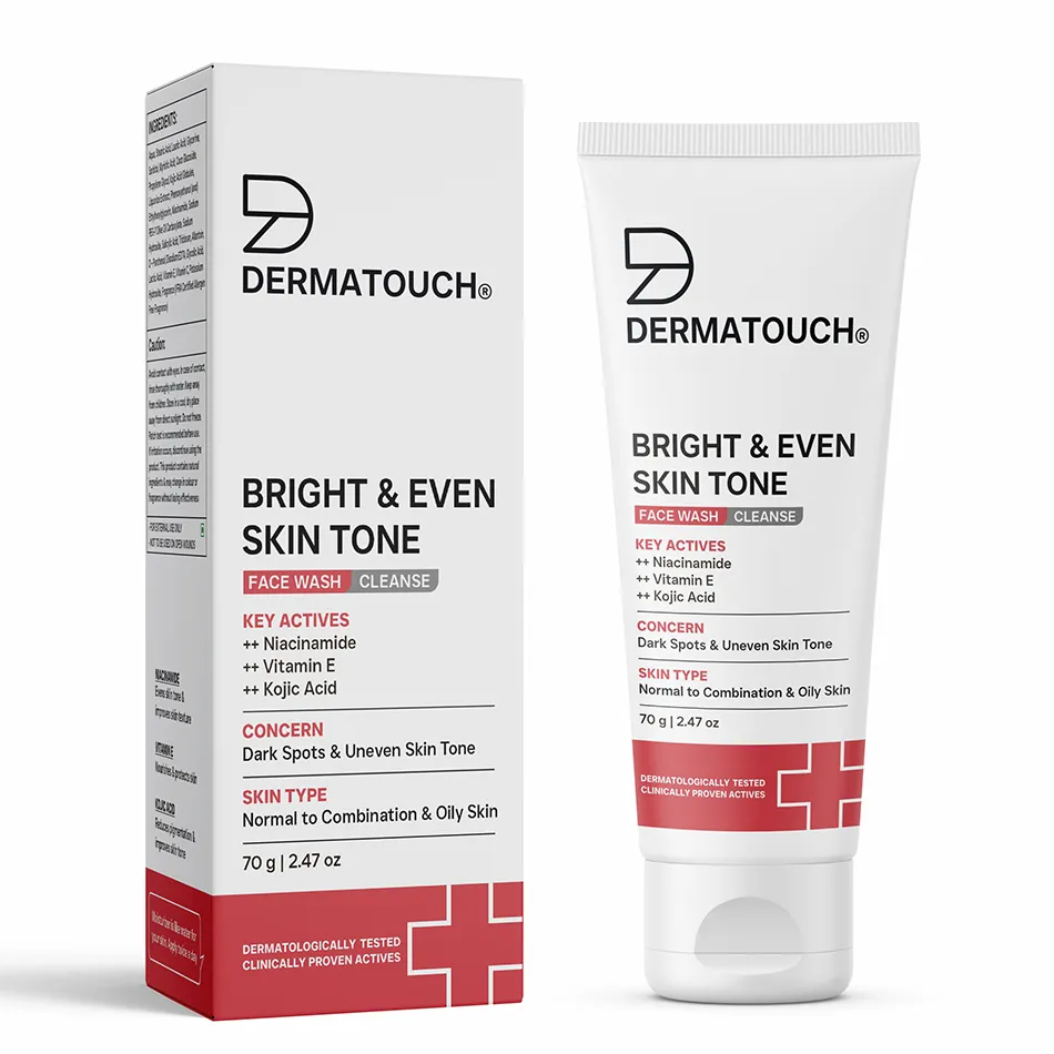 Dermatouch Bright & Even Skin Tone Face Wash for Dark Spots & Uneven Skin Tone