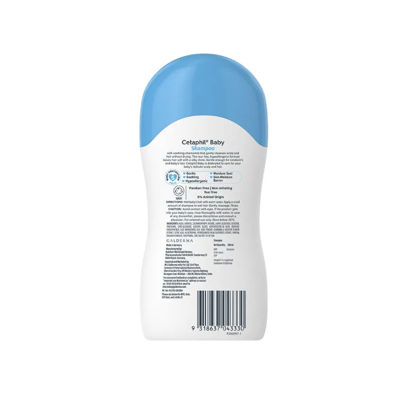 Cetaphil Baby Shampoo with Chamomile, Tear Free Formula, Maintains Skin Barrier