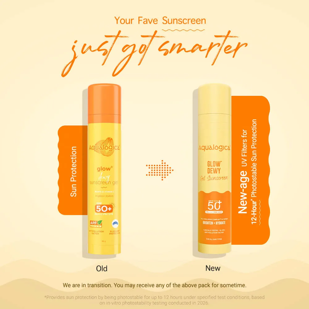 Aqualogica Glow+ Dewy Sunscreen Gel SPF 50+ PA++++