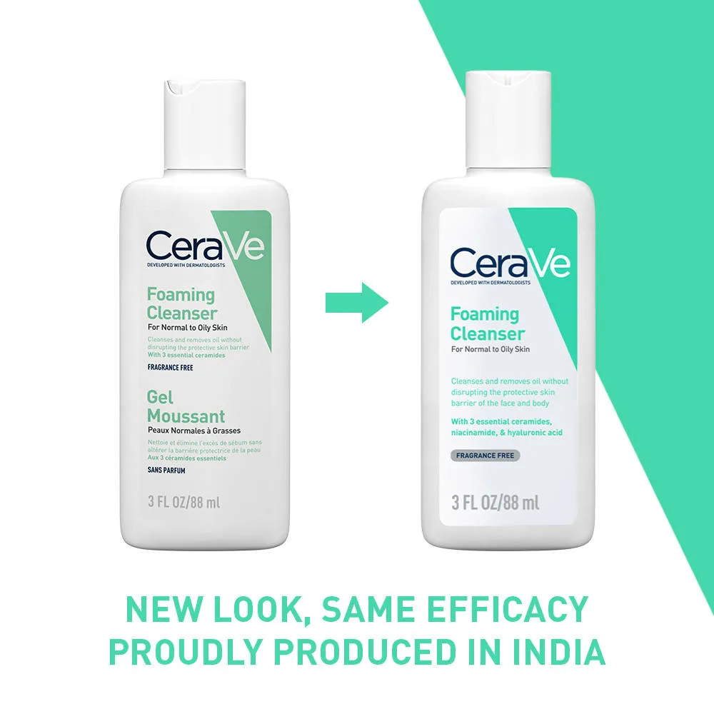 CeraVe Foaming Cleanser Face Wash For Oily Skin with Ceramides, Dermatologist Recommended