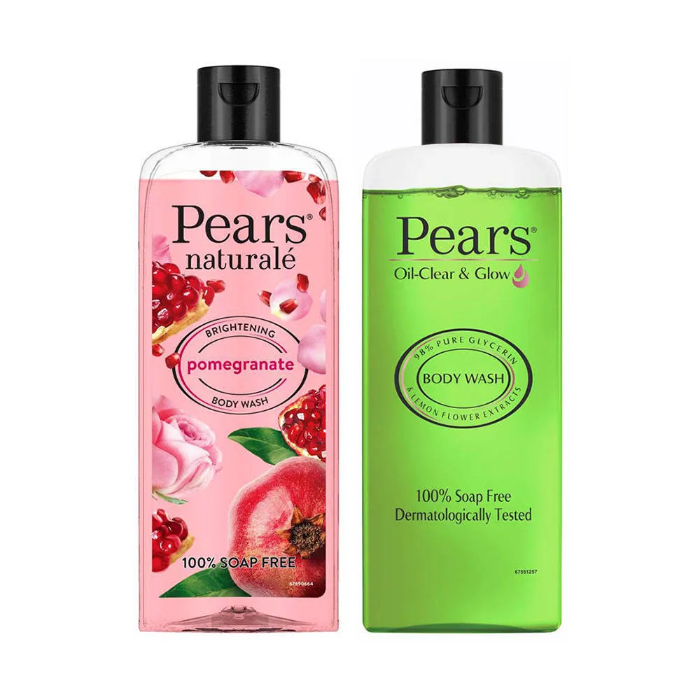 Pears Soft & Fresh And Naturale Brightening Pomegranate Body Wash Combo