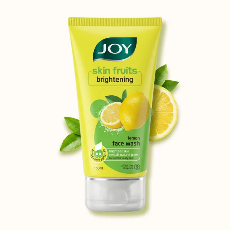 Joy Skin Fruits Lemon Brightening Face Wash, with Vitamin C for Oil Control