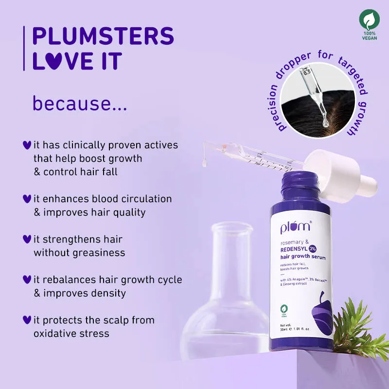 Plum Rosemary & 3% Redensyl Hair Growth Serum