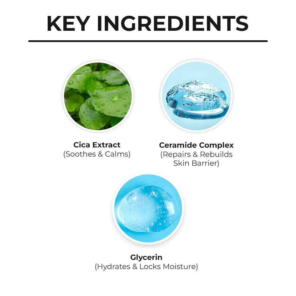 Dr. Sheth's Cica & Ceramide Oil-Free Moisturizer, 5% Glycerin, For Normal, Dry & Sensitive Skin