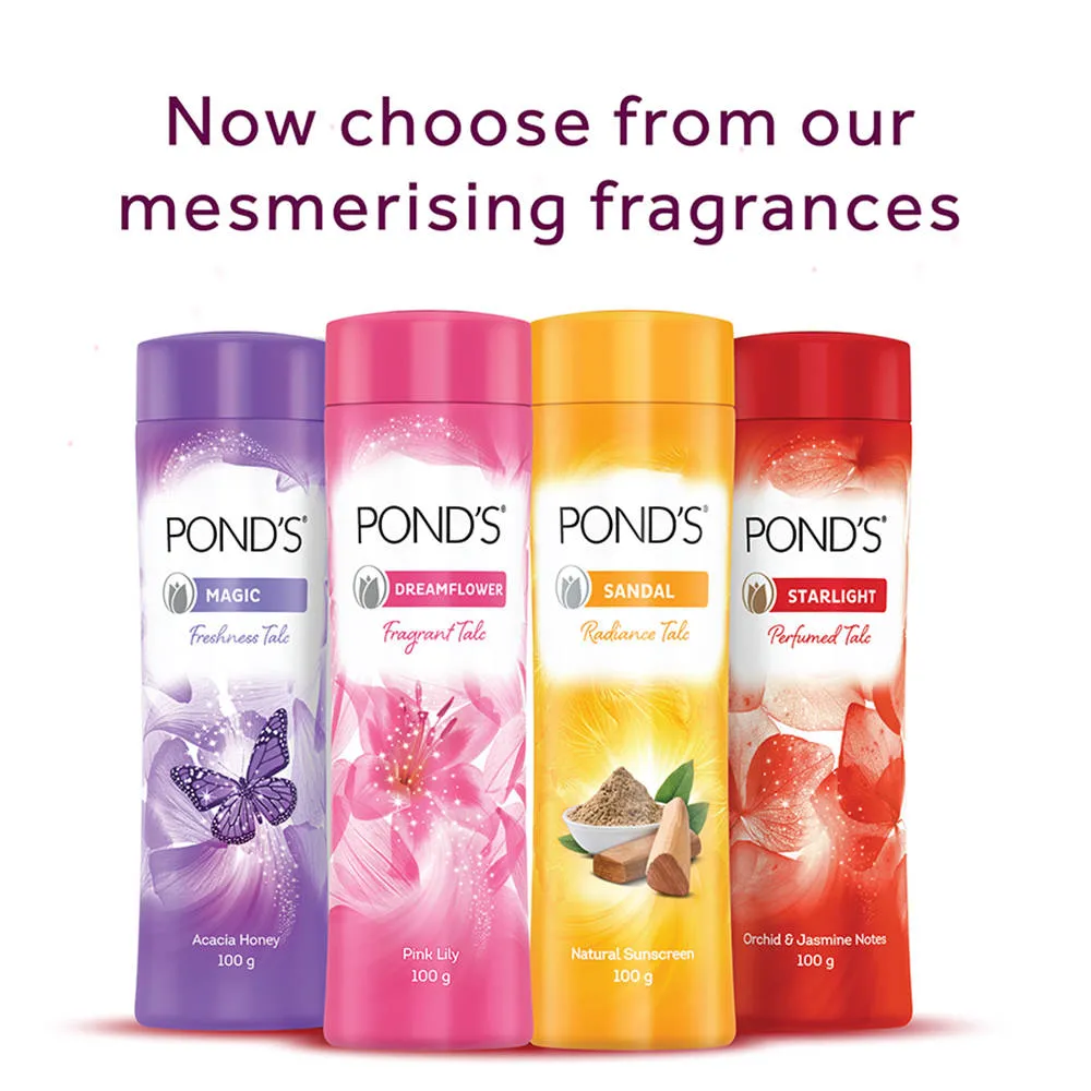 Pond's Ponds Starlight Perfumed Talc Powder Orchid & Jasmin Notes