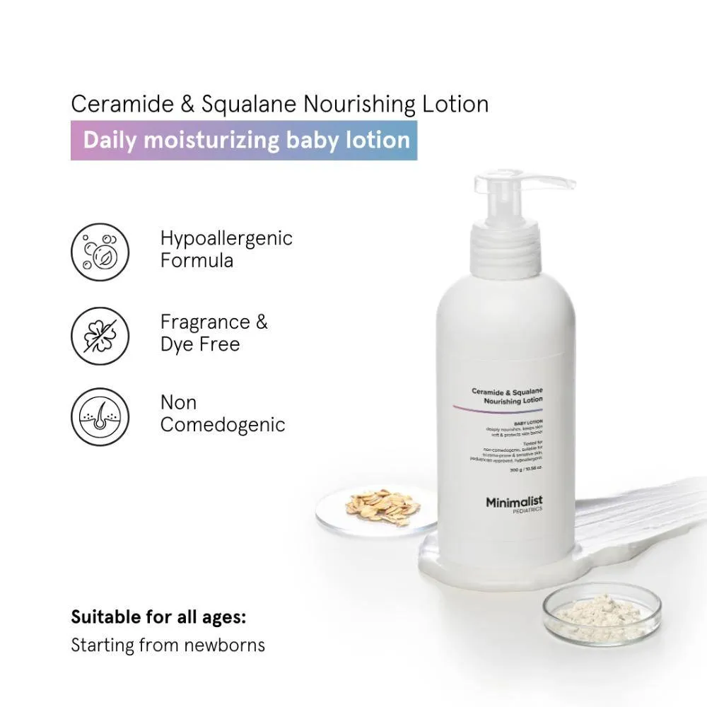 Minimalist Baby Ceramide & Squalane Nourishing Lotion With PH 5.5 - Protects Skin Barrier