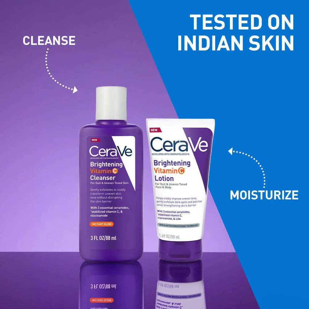 CeraVe Brightening Vitamin C Face Wash For Dull & Uneven Skin