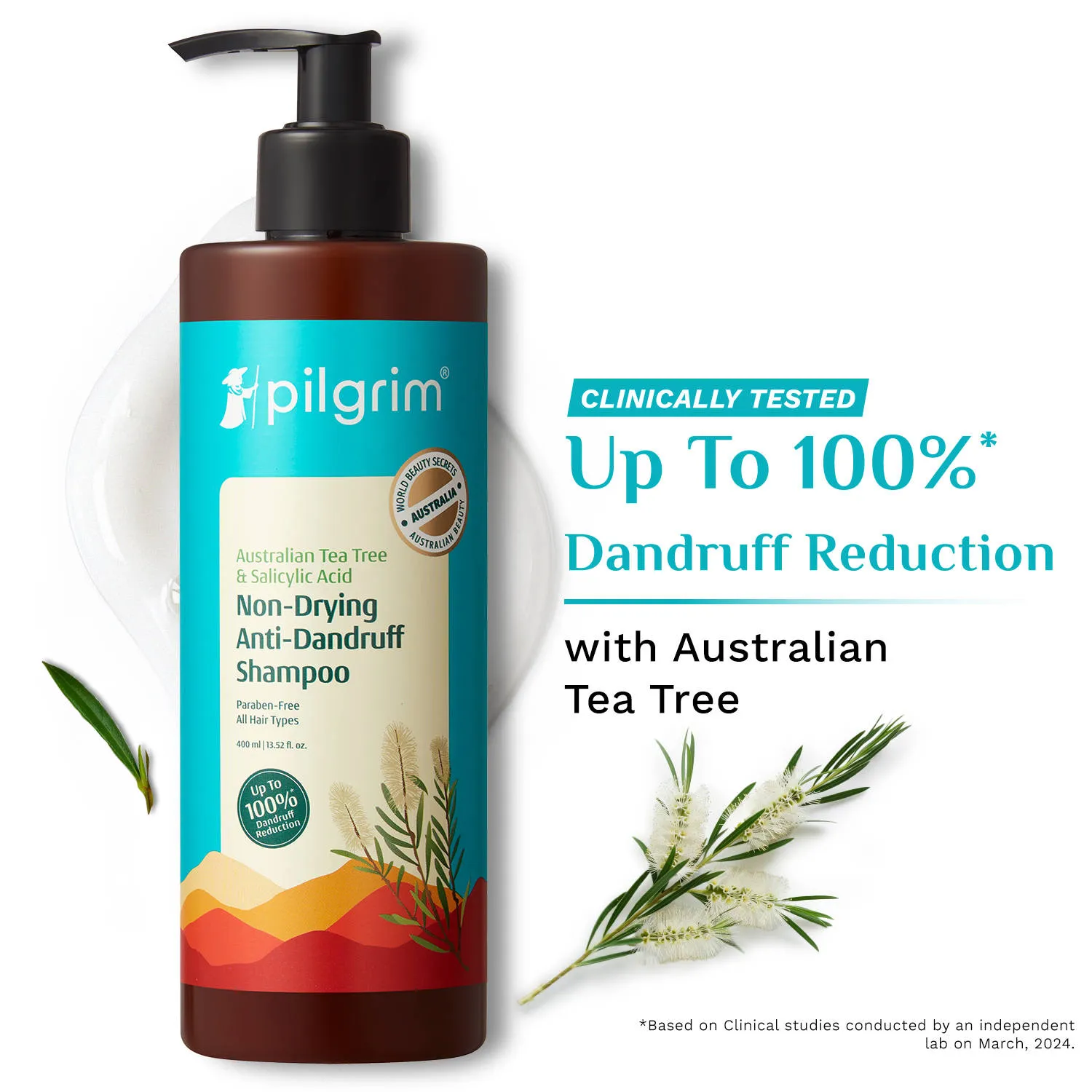 Pilgrim Australian TeaTree & Salicylic Acid Anti-Dandruff Non-Drying Dandruff Control Shampoo