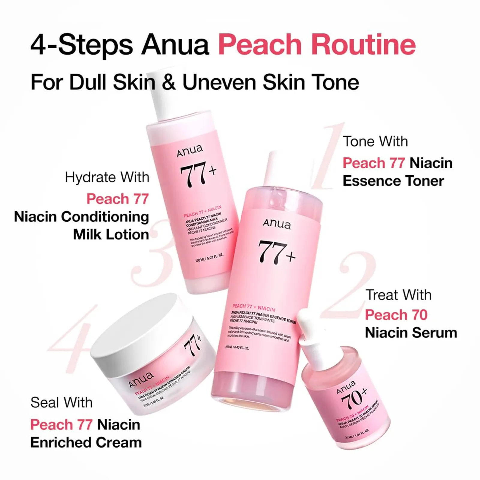 Anua Peach 77 Niacin Enriched Cream with Collagen, Niacinamide & Ceramide for Firming & Moisturizing