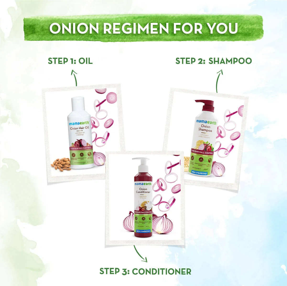 Mamaearth Onion Shampoo For Hair Growth & Hair Fall Control With Onion & Plant Keratin