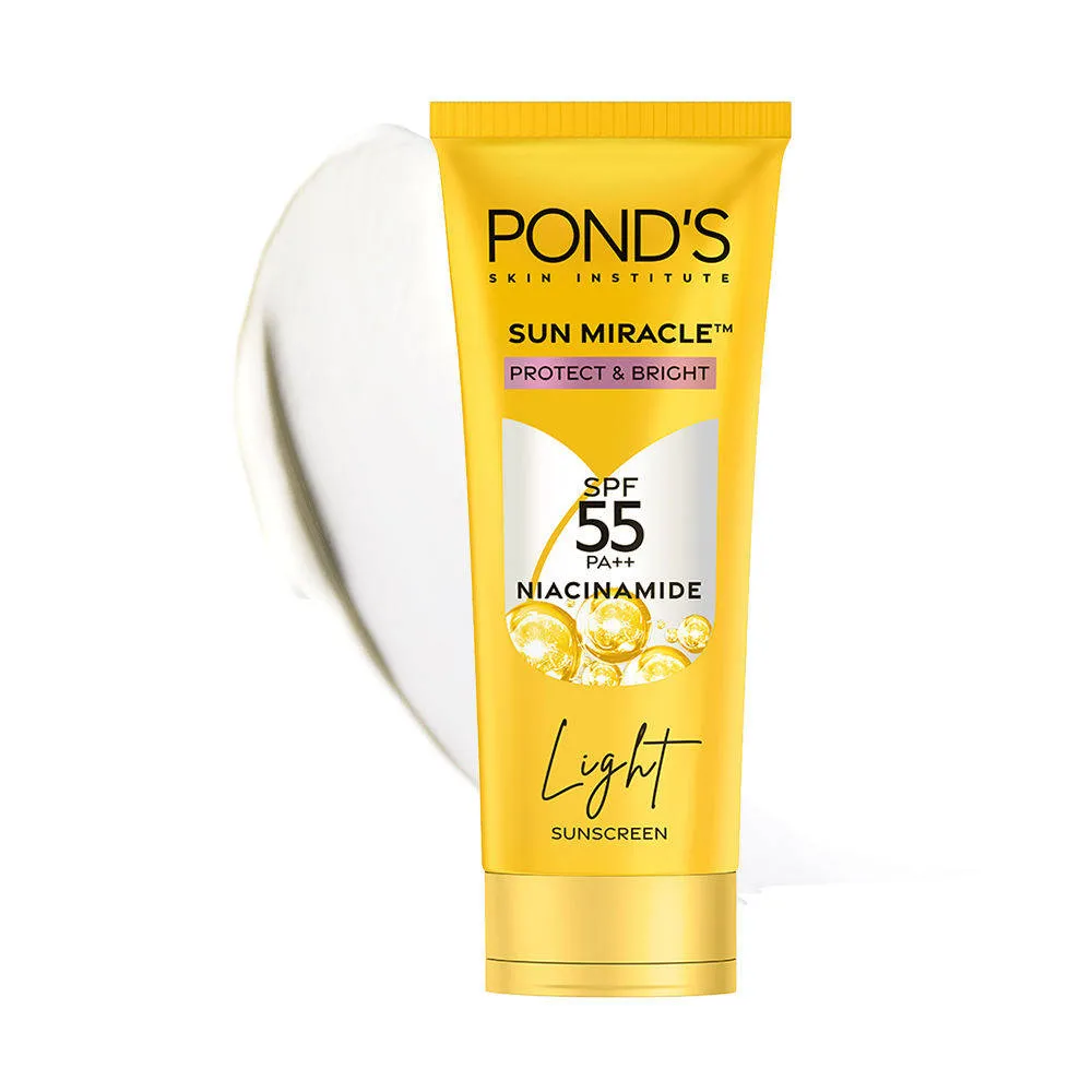 Pond's POND’S Sun Miracle SPF 55 PA+++ Light Sunscreen - Protect & Bright, With 3% Active Niacinamide