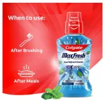 Colgate Maxfresh Plax Antibacterial Mouthwash, Pepper Mint view 8