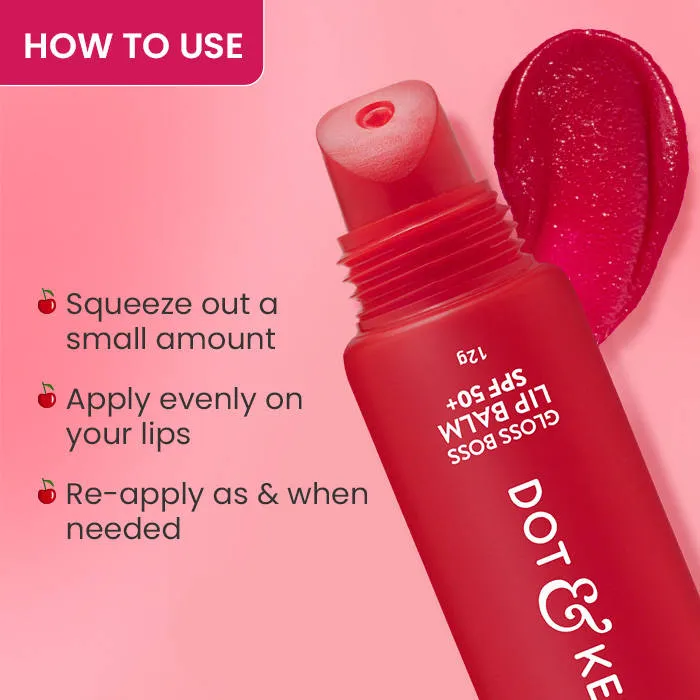 DOT & KEY GLOSS BOSS LIP BALM VITAMIN C + E SPF 50 CARAMEL KISS - 12G