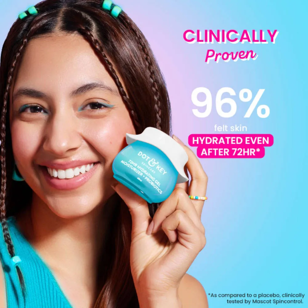 Dot & Key AM PM Routine With Hyaluronic Acid- 72HR Hydrating Probiotics Gel & Retinol Night Cream