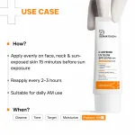 Dermatouch C-Defense UV Glow SPF 50 PA++++ Fluid Sunscreen for Premature Aging & Sunburn (In-Vivo & In-Vitro Tested) 80ml view 7