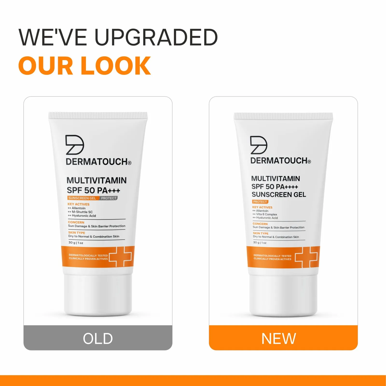 Dermatouch Multivitamin SPF 50 Pa++++ Sunscreen Gel for Sun Damage & Skin Barrier Repair