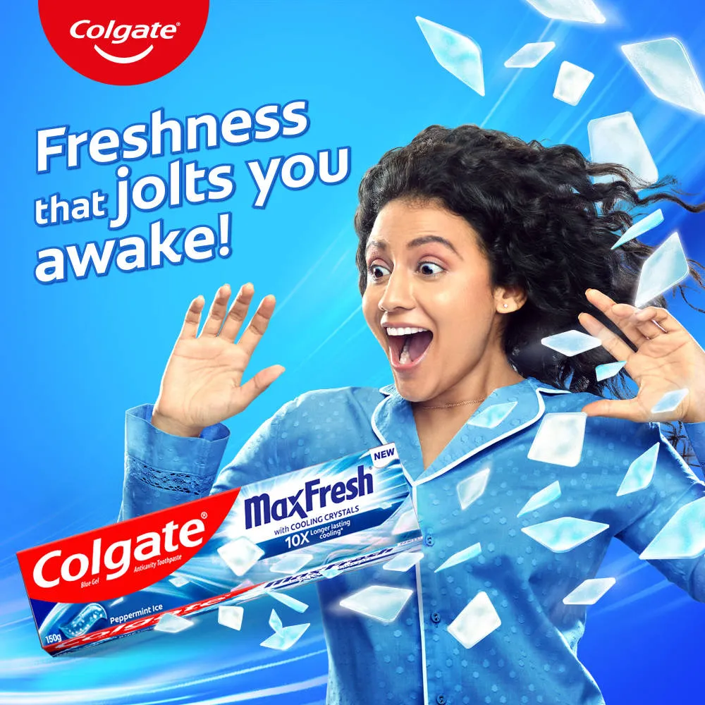 Colgate Maxfresh Toothpaste, Blue Gel Paste With Menthol For Super Fresh Breath