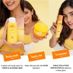 Aqualogica Born To Glow Kit - Body wash , hydra gel & sunscreen with sling bag & charms view 5