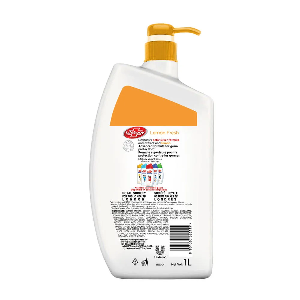 Lifebuoy Lemon Fresh Antibacterial Body Wash