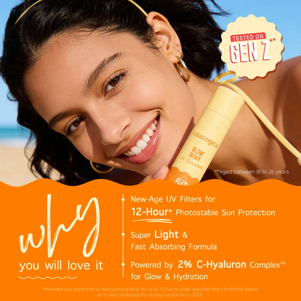 Aqualogica Glow+ Dewy Sunscreen Gel SPF 50+ PA++++