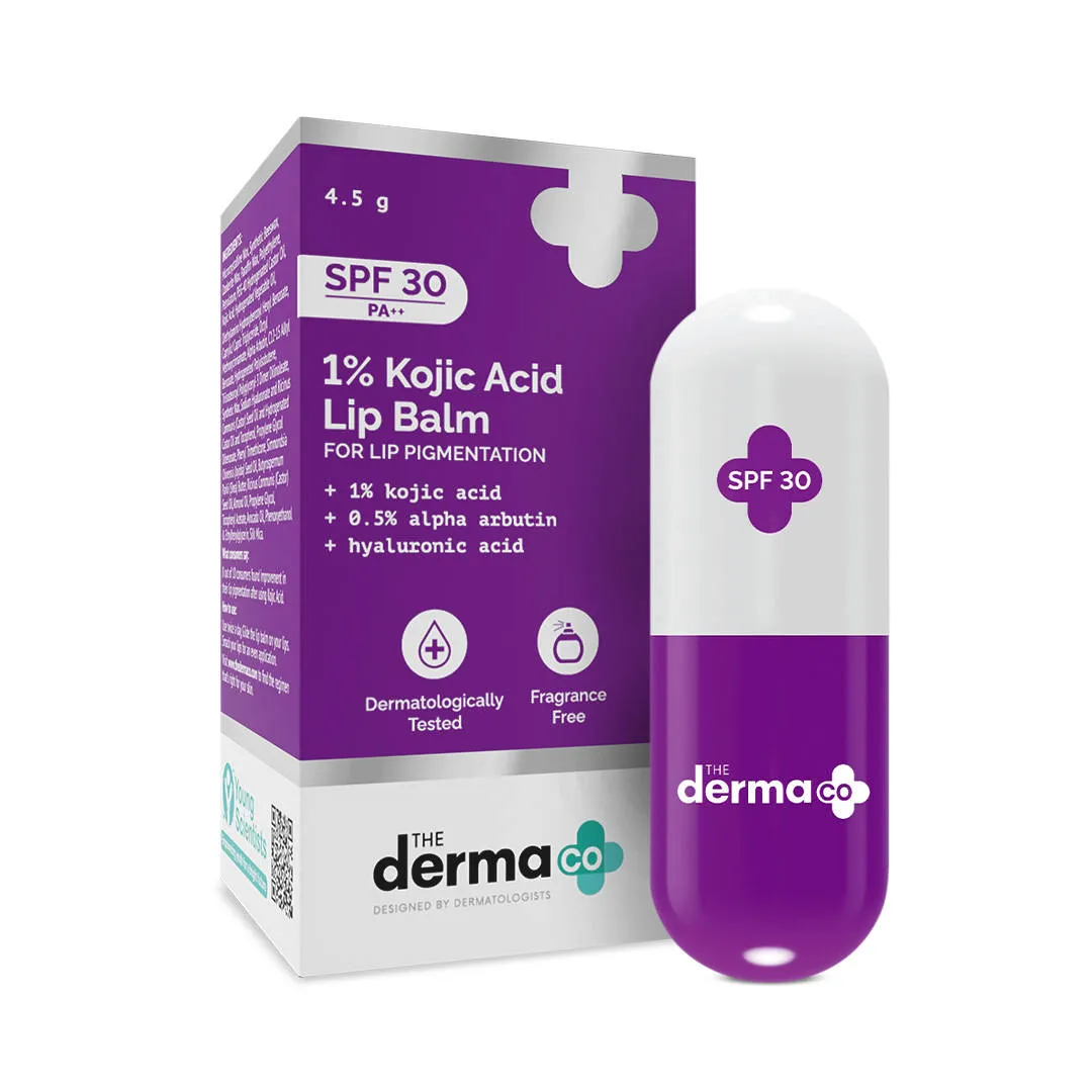 The Derma Co Vitamin C Lip Balm & Hyaluronic Sunscreen SPF 50 PA+++ Combo Brightening & Hydration