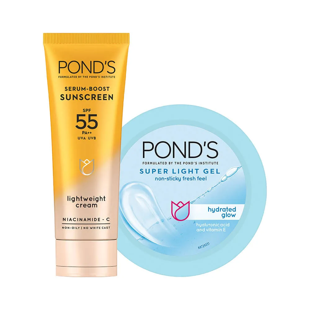 Pond's Ponds Super Light Gel Oil Free Moisturzer + Ponds Sunscreen Combo