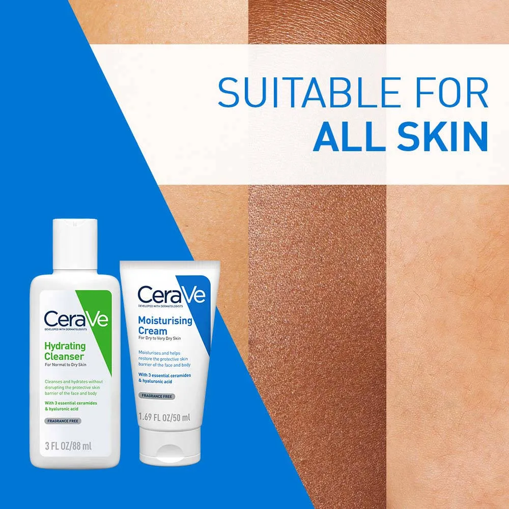 CeraVe Facewash & Moisturizer Combo with Ceramides - Daily Skincare Routine for Normal To Dry Skin