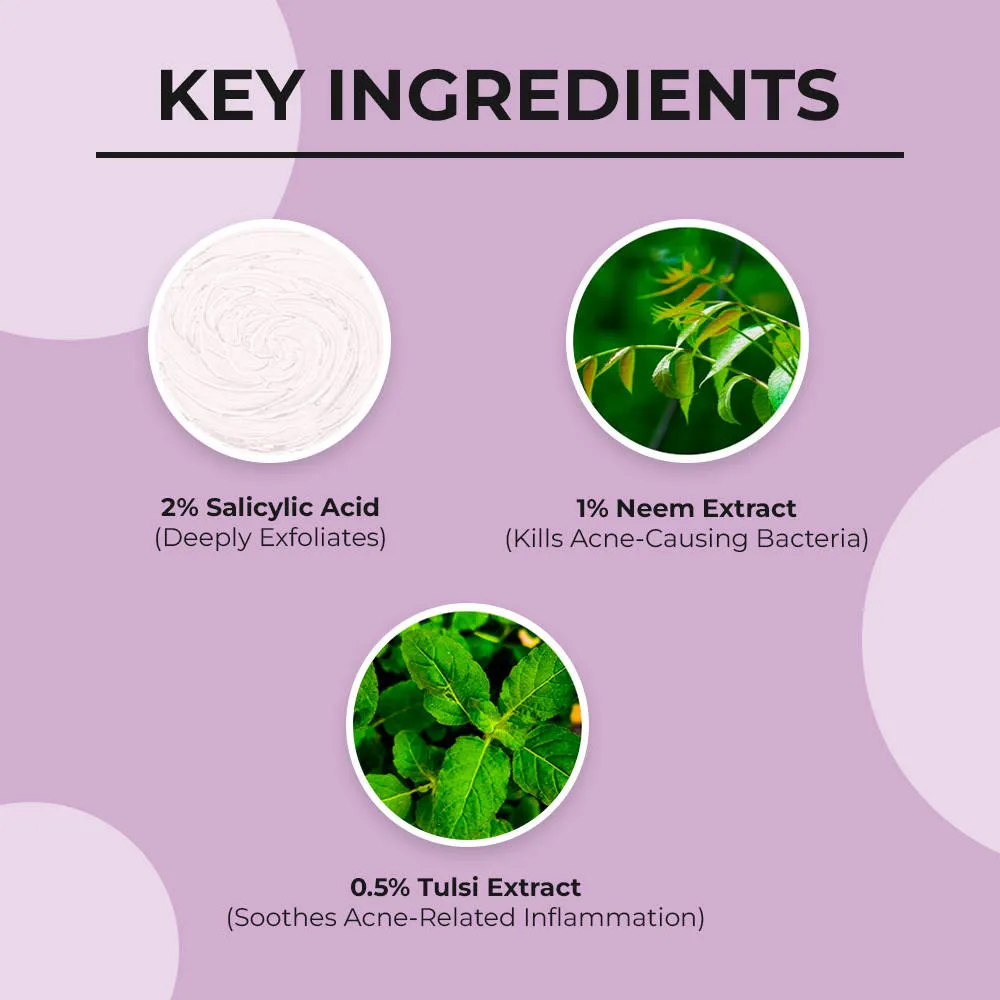 Dr. Sheth's Neem & Salicylic Acid Foaming Face Wash, With 2% Salicylic Acid, For Acne-Prone Skin