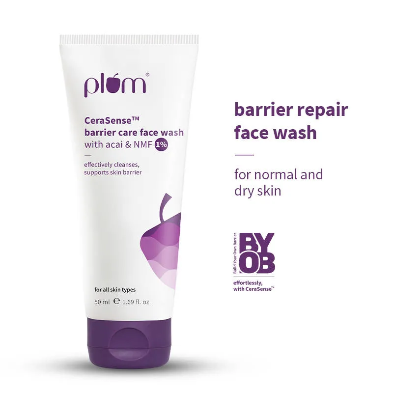Plum Cerasense Barrier Repair Hydrating Face Wash With Ceramides For Dry, Sensitive Skin