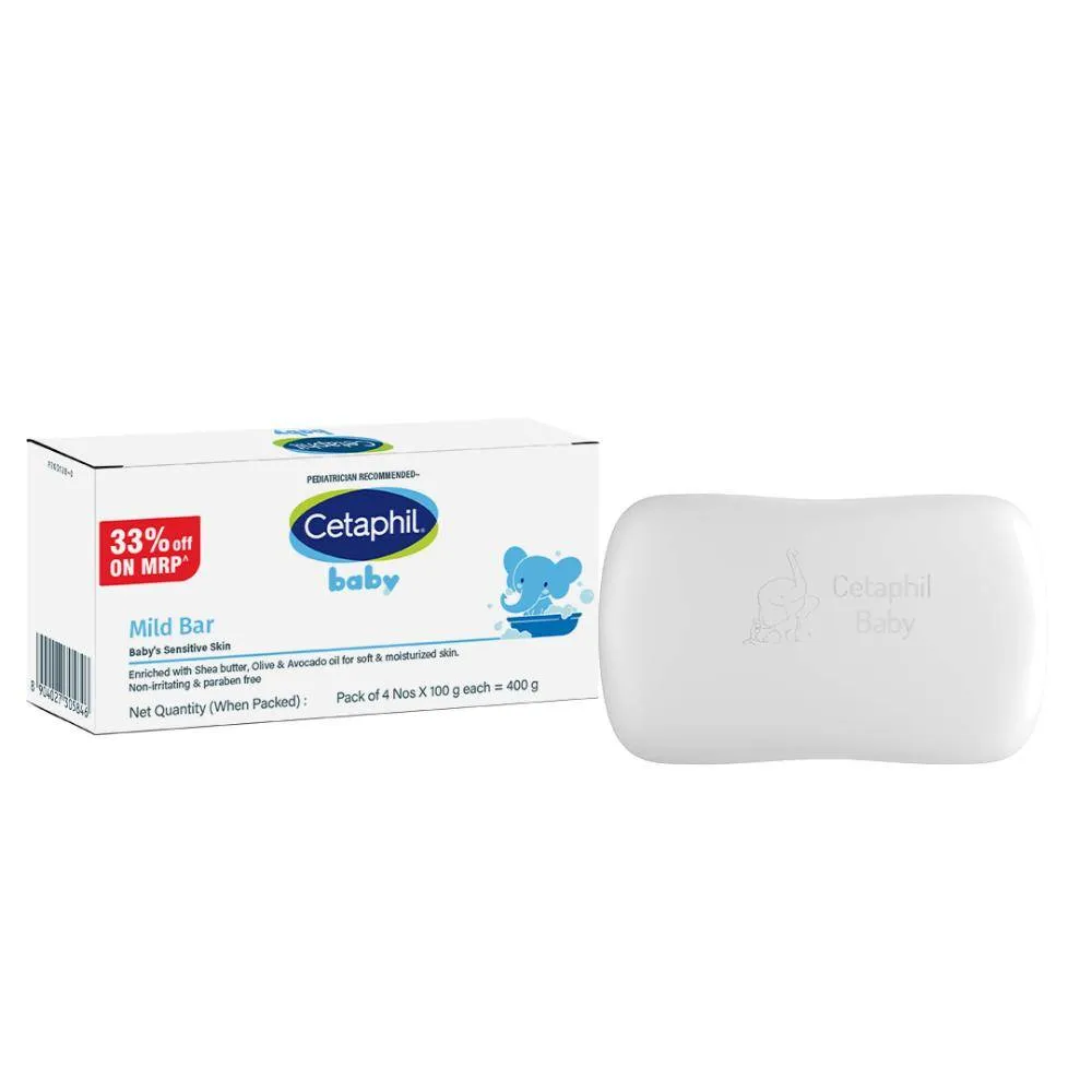 Cetaphil Baby Mild Bar For Sensitive Skin, Paraben, Allergen, Soap Free, Non-Irritating