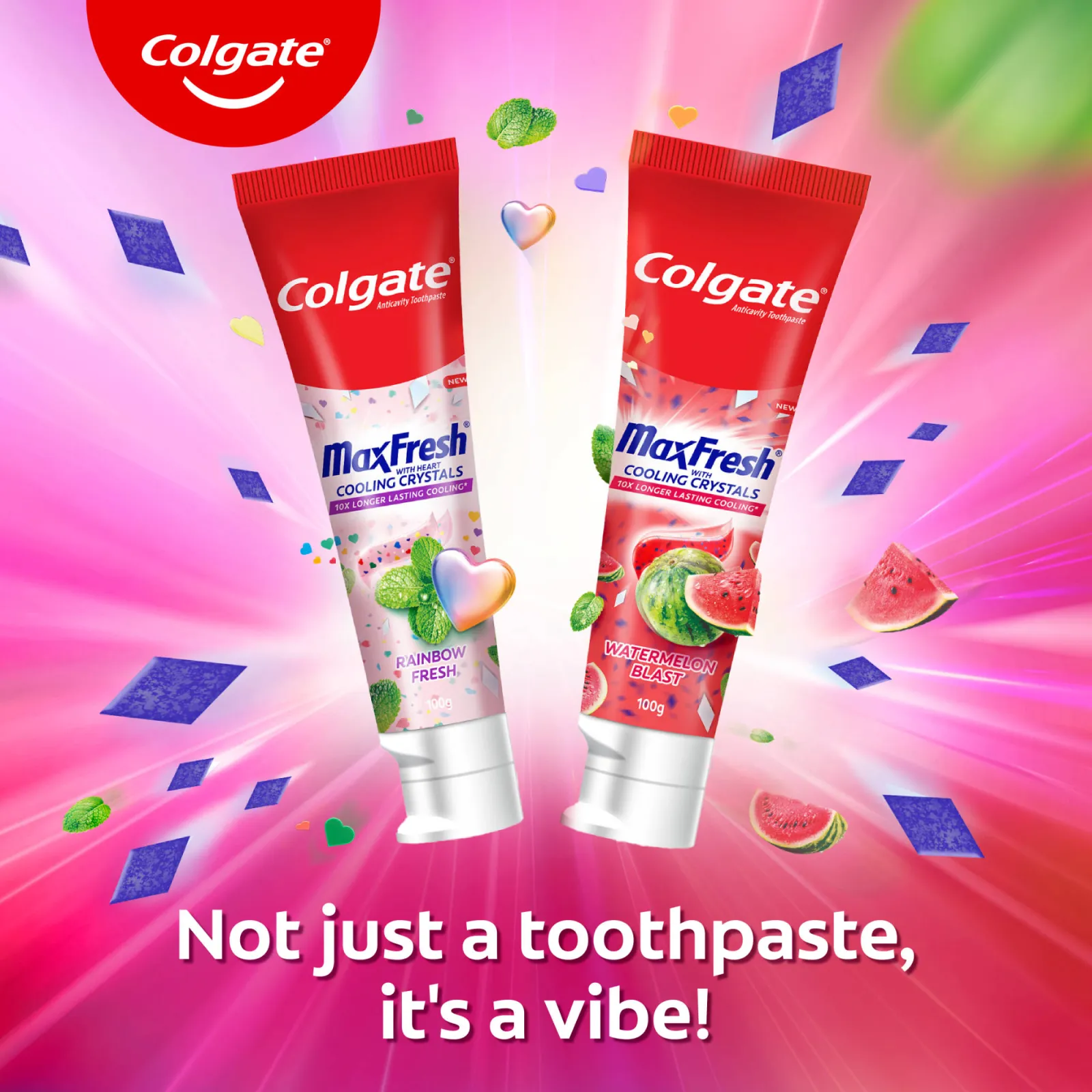 Colgate Maxfresh Watermelon Blast Toothpaste With Cooling Crystals