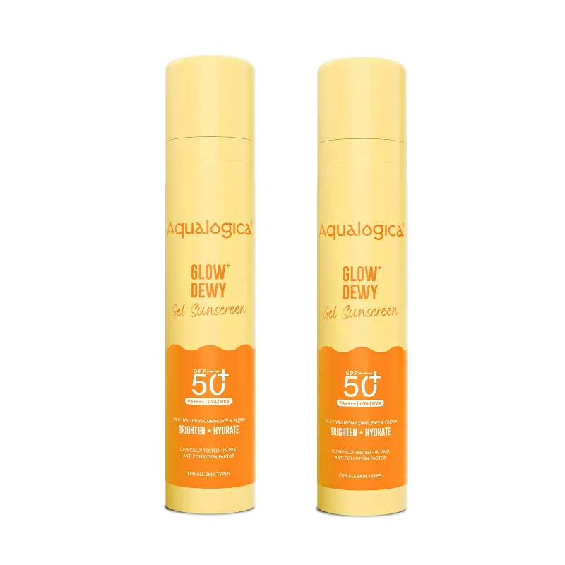 Aqualogica Glow + Dewy Sunscreen SPF 50 PA+++ (Pack of 2)