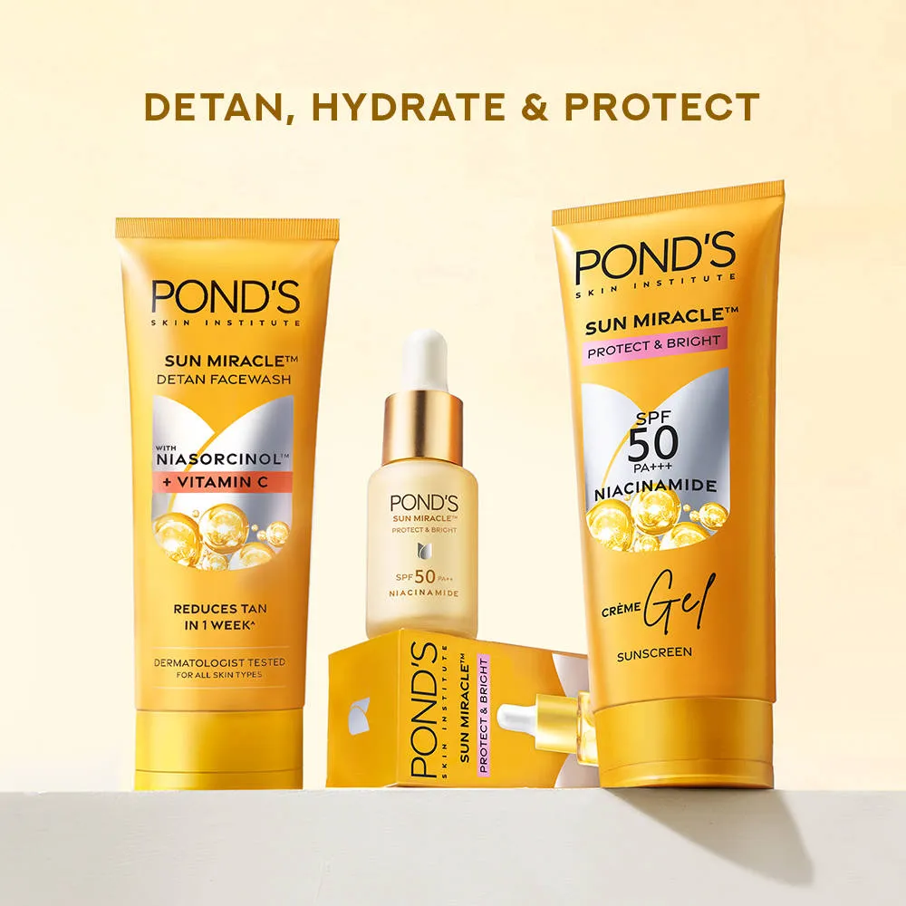 Pond's Ponds Sun Miracle Detan Facewash With Vitamin C & Niacinamide