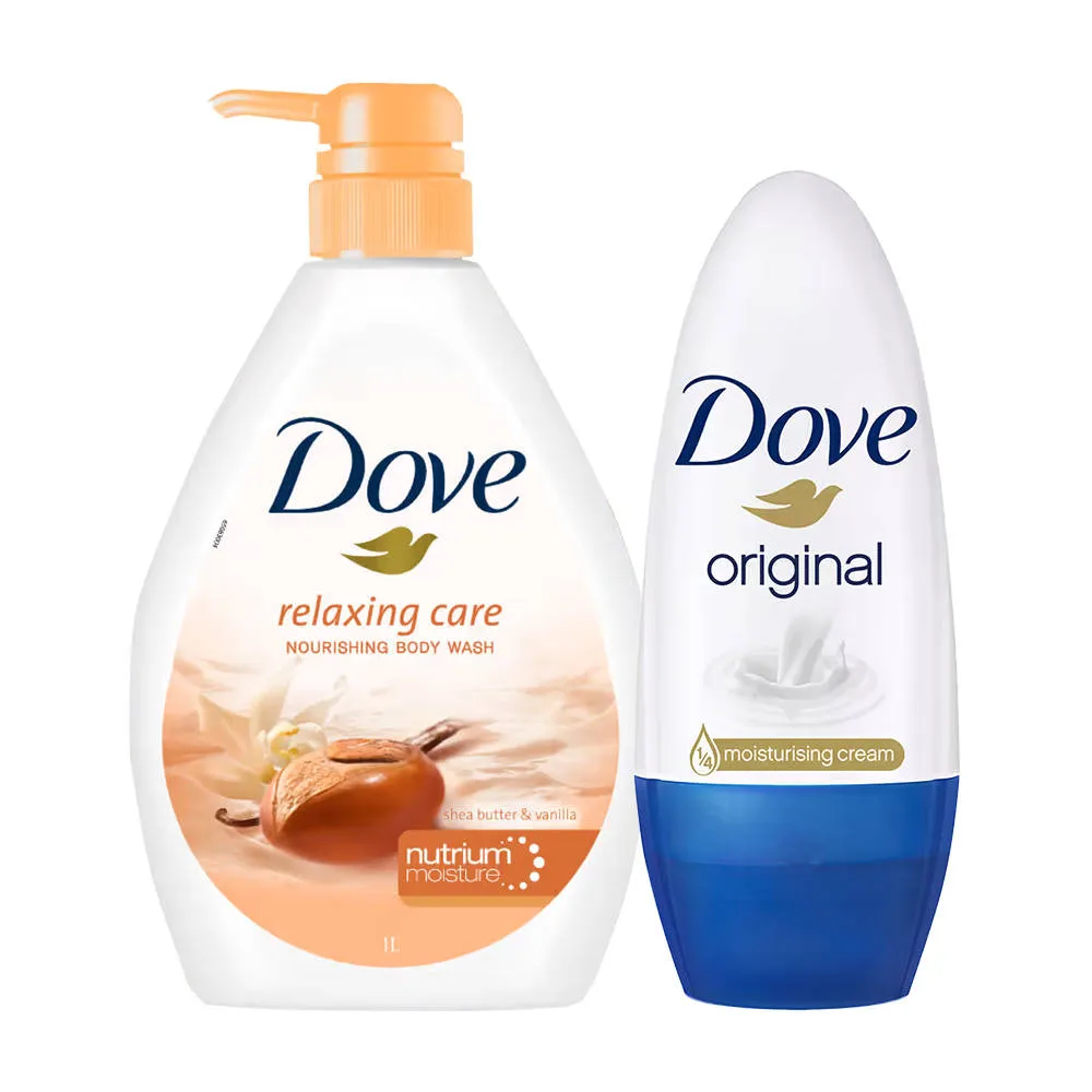 Dove Relaxing Shea Butter Body Wash & Original Roll On