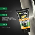 Garnier Men Turbo Bright Anti-Pollution Double Action with Charcoal and Vitamin C Face Wash view 5