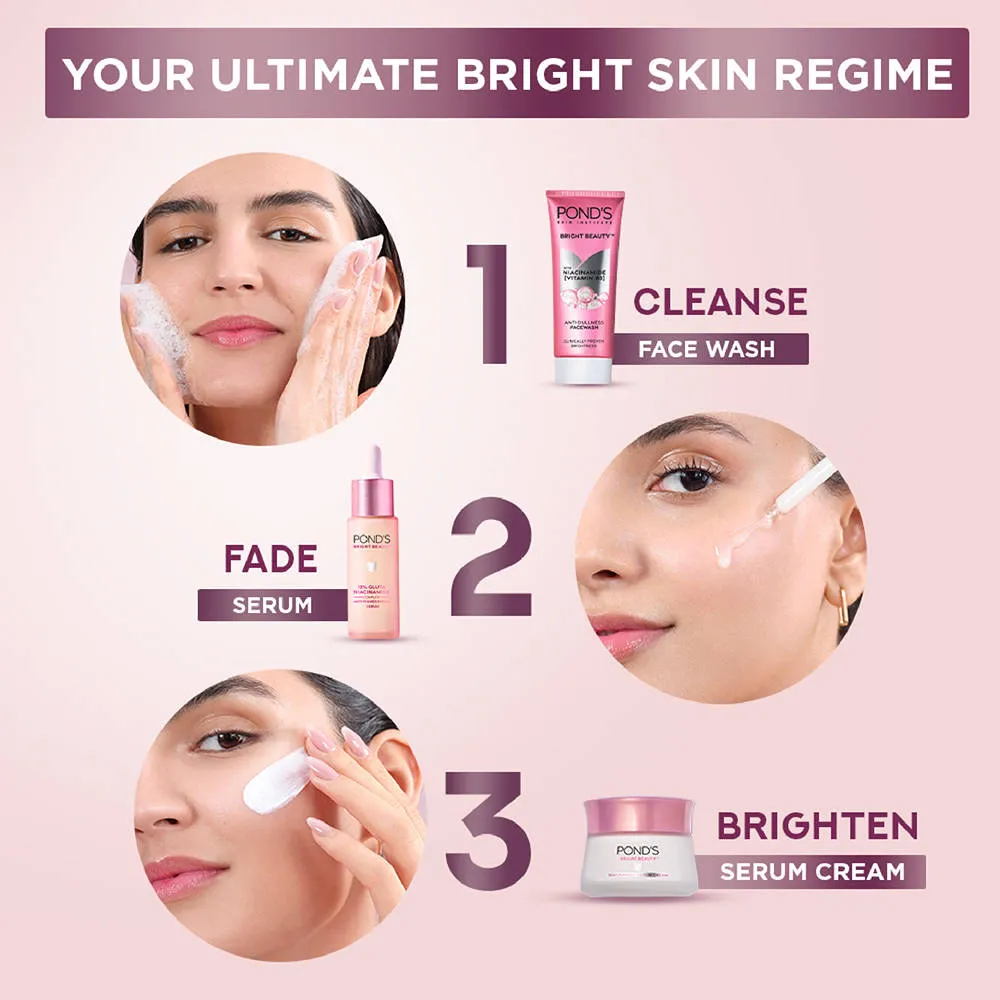 Pond's Ponds Bright Beauty Facewash with Niacinamide, For Glass Skin-like Shine