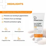 Dermatouch Multivitamin SPF 50 Pa++++ Sunscreen Gel for Sun Damage & Skin Barrier Repair view 15