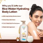 Mamaearth Rice Water Hydrating Body Lotion With Rice Water & Niacinamide For Dewy Glass Skin view 4