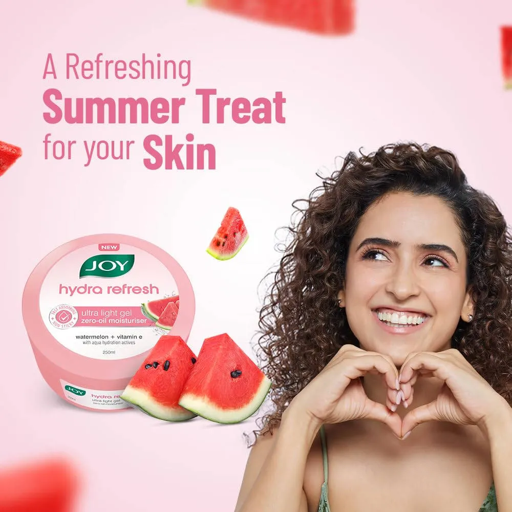 Joy Hydra Refresh Ultra Light Face Moisturizer Gel with Watermelon - Oil Free Moisturizer