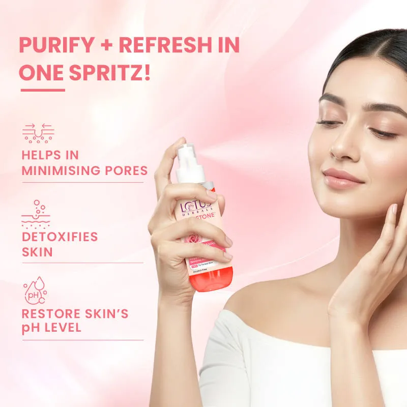Lotus Herbals Rosetone Rose Petals Facial Skin Toner Hydrates & Moisturises Skin, Alcohol-Free