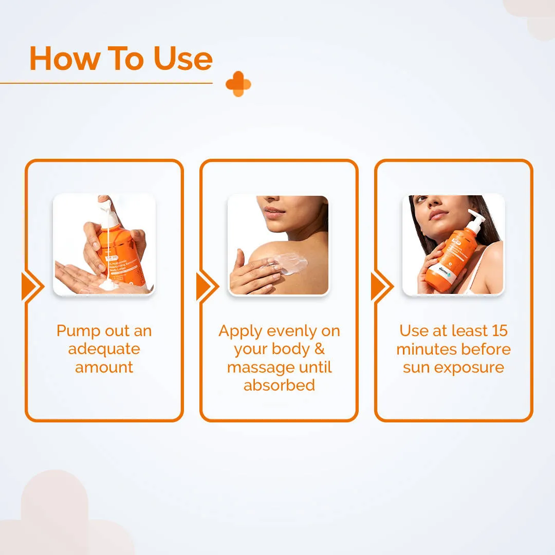 The Derma Co 1% Hyaluronic Moisturizing Sunscreen Body Lotion SPF 50 PA++++