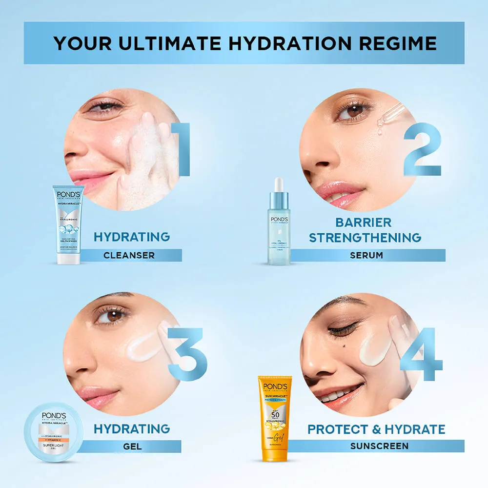 Pond's Ponds Hydra Miracle Super Light Gel With Hyaluronic Acid & Vitamin C