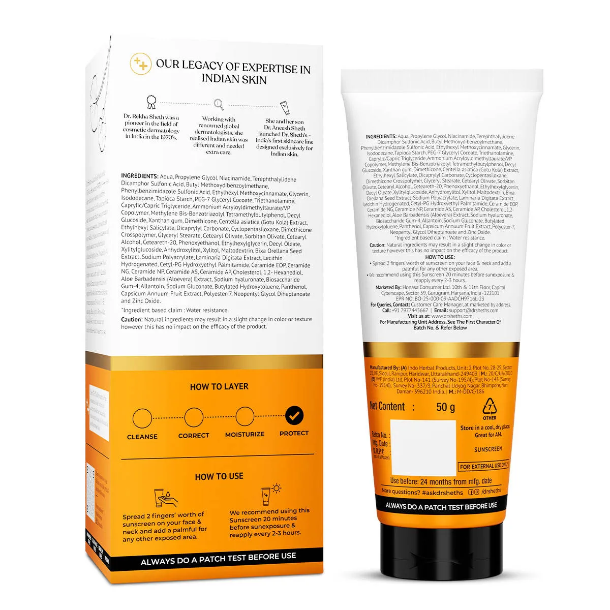 Dr. Sheth's Centella & Niacinamide Oil-Free Matte Sunscreen SPF 50+ PA++++