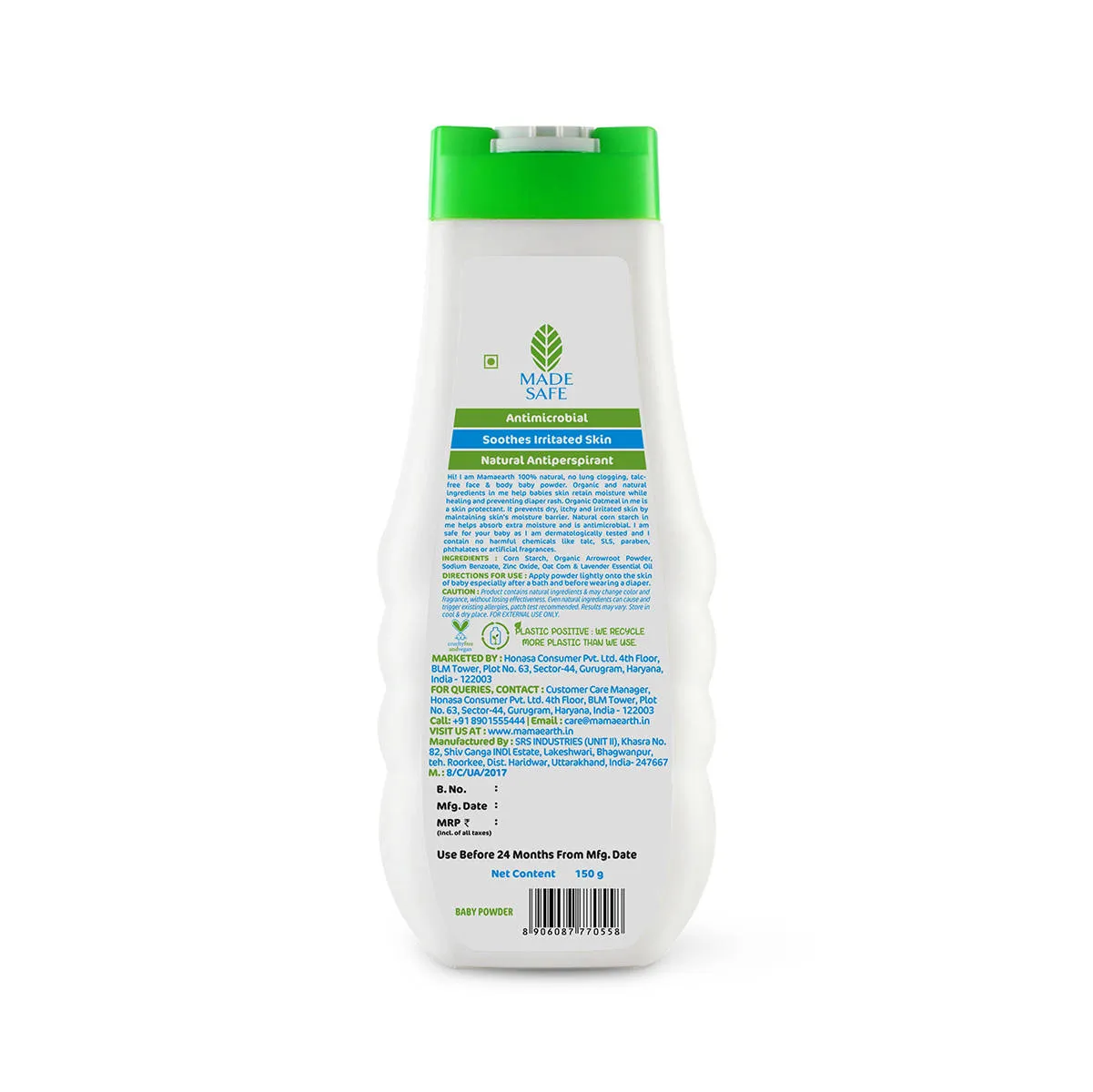 Mamaearth Baby Powder With Organic Oatmeal & Arrowroot Powder