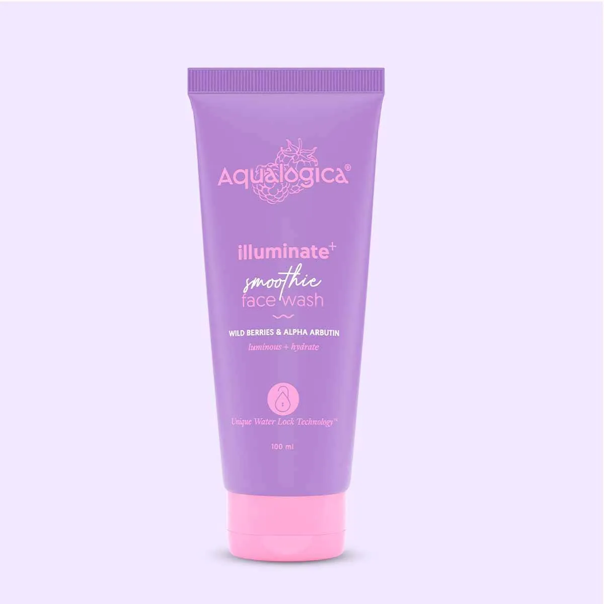 Aqualogica IIIuminate+ Smoothie Face Wash with Wild Berries & Alpha Arbutin for Luminous Glow