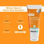 The Derma Co Ultra Light Zinc Mineral Sunscreen With SPF 50 PA+++ view 8