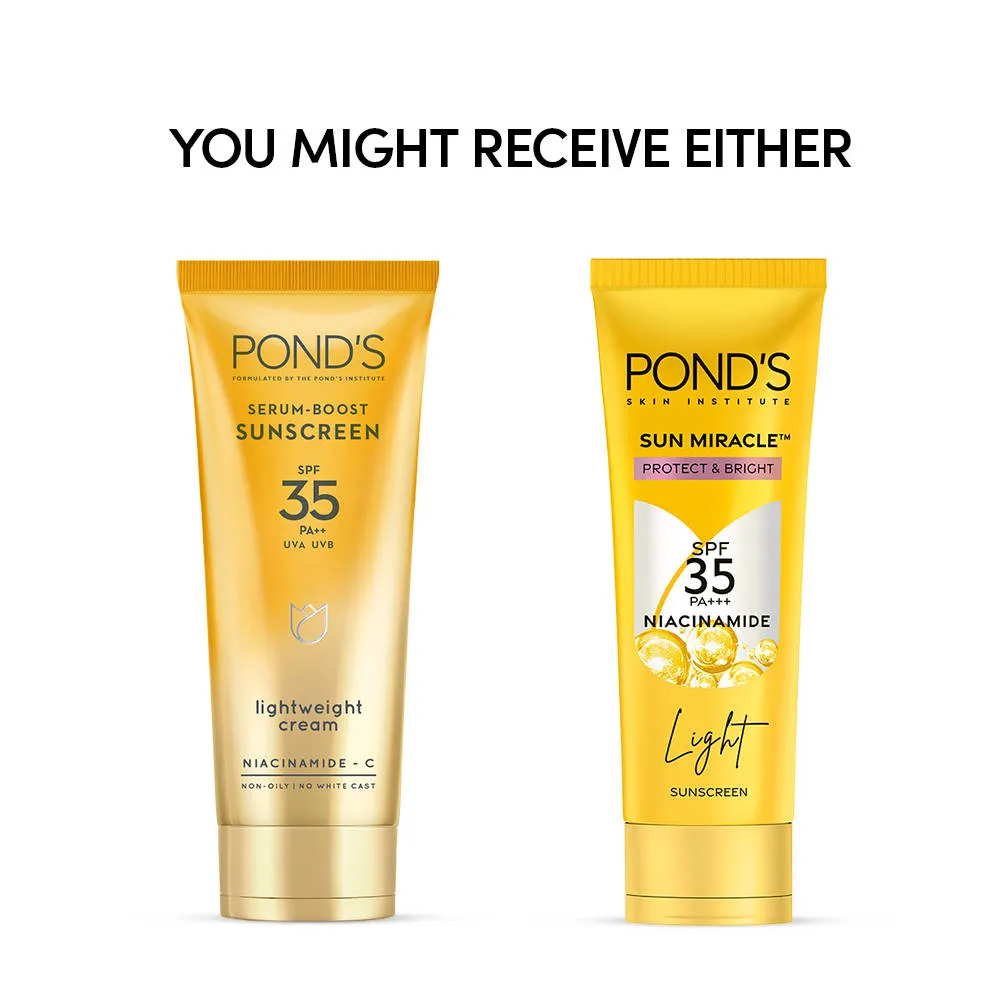 Pond's POND’S Sun Miracle SPF 35 PA+++ Light Sunscreen - Protect & Bright, With Niacinamide