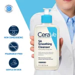 CeraVe SA Smoothing Cleanser For Dry, Rough & Bumpy Skin, Face Wash With Salicylic Acid & Ceramides view 6